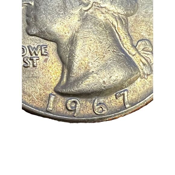 1967 25c Washington Quarter Double Die no Mint Mark - Picture 5 of 5